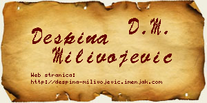 Despina Milivojević vizit kartica